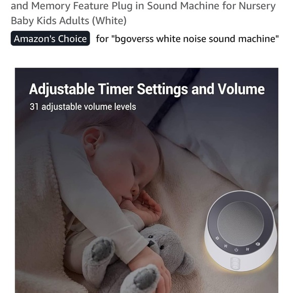 BGOVERSS White Noise Sound Machine - Picture 4 of 8